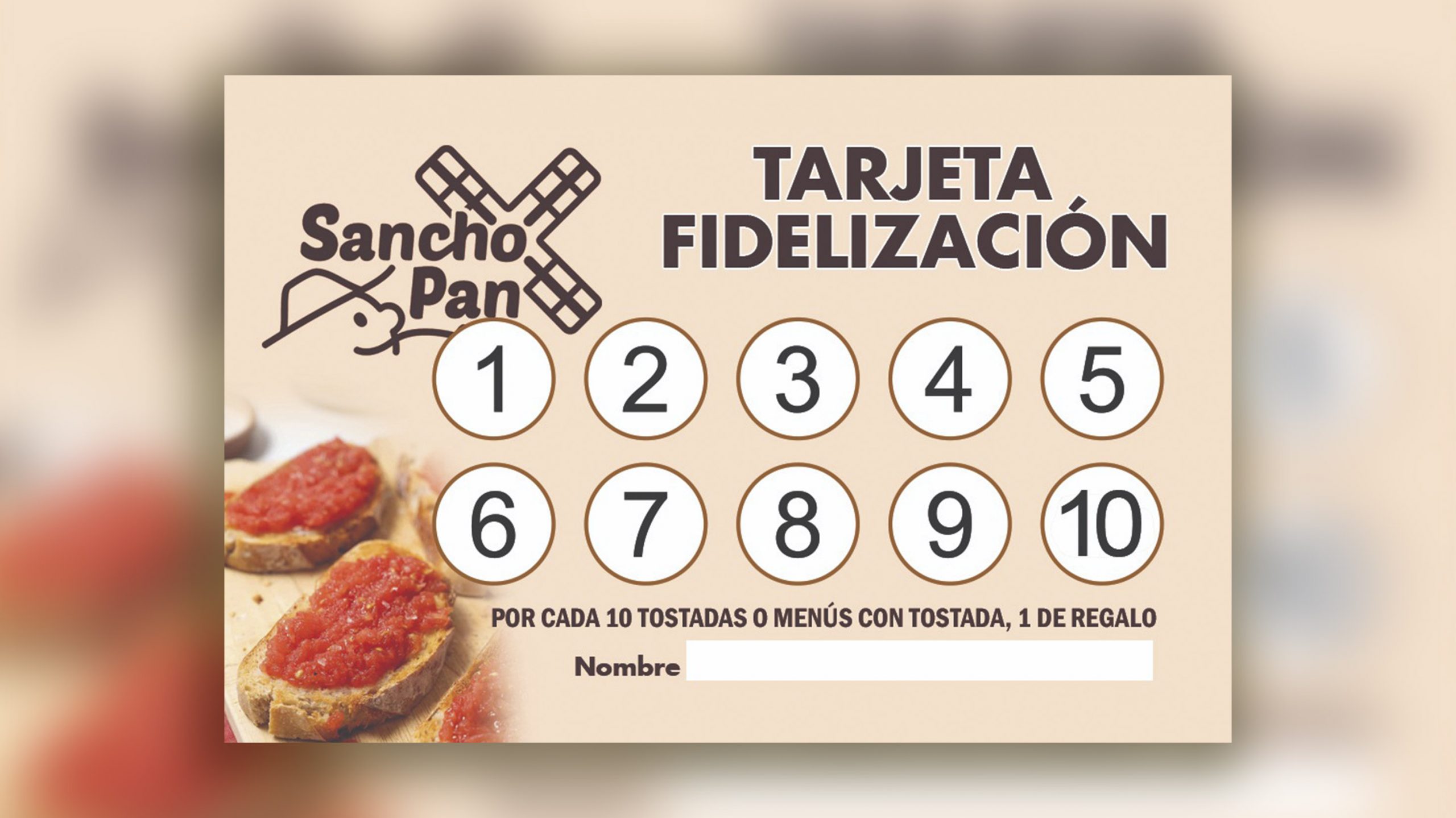 Tarjeta Fidelización SanchoPan Las Retamas Alcorcón