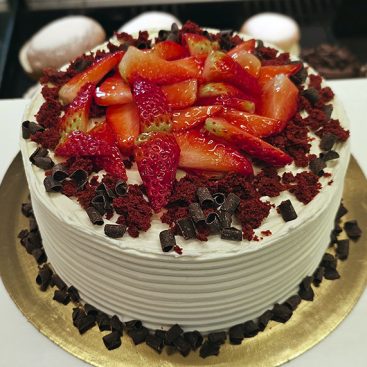 Tarta Tarta Red Velvet con Fresas SanchoPan Las Retamas Alcorcón