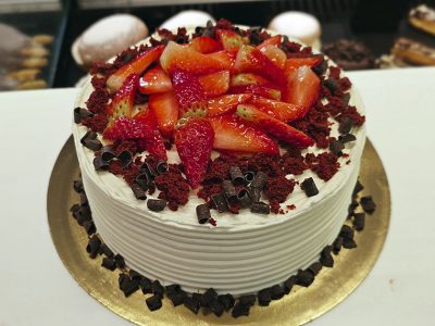 Tarta Tarta Red Velvet con Fresas SanchoPan Las Retamas Alcorcón