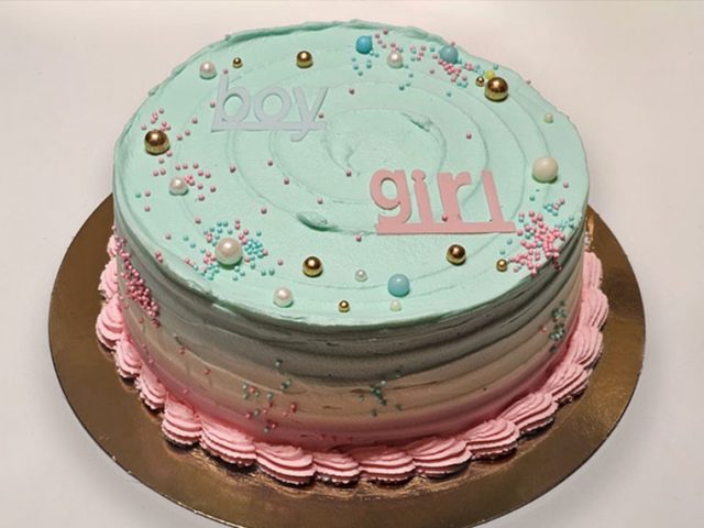 Tarta de revelación de sexo en SanchoPan Las Retamas Alcorcón